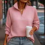 Autumn Collection : Pull Femme Col V Ample in Rose van Seroa
