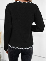 Pulls pour femmes : Pull Femme Col V Décontracté in van Seroa
