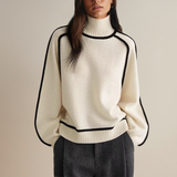 Autumn Collection : Pull Femme Col Roulé in Blanc van Seroa