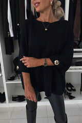Autumn Collection : Pull Femme Élégant Détails Boutonnés in Noir van Seroa