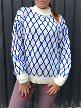 Pulls : Pull Femme Hiver Col Roulé Élégant Automne in Bleu van Seroa