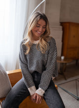 Autumn Collection : Pull Femme à Motifs Maille Manches Longues in van Seroa