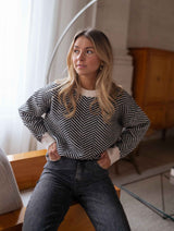 Autumn Collection : Pull Femme à Motifs Maille Manches Longues in van Seroa