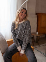 Autumn Collection : Pull Femme à Motifs Maille Manches Longues in van Seroa