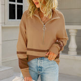 Autumn Collection : Pull Femme Hiver Élégant in Marron-Clair-Marron van Seroa