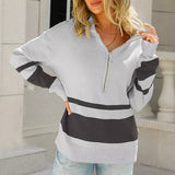 Autumn Collection : Pull Femme Hiver Élégant in Gris-Noir van Seroa
