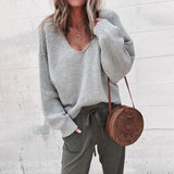 Autumn Collection : Pull Femme en Laine Mérinos Autumn Collection in Gris van Seroa