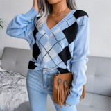Autumn Collection : Pull Femme Texturé Maille in Bleu van Seroa