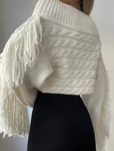 Autumn Collection : Pull Femme Épaules Dénudées Maille in van Seroa