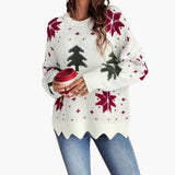 Pulls pour femmes : Pull Femme Col Rond in Blanc van Seroa