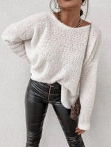 Autumn Collection : Pull Femme Décontracté Automne in Blanc van Seroa