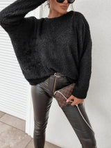 Autumn Collection : Pull Femme Décontracté Automne in Noir van Seroa