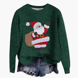 Pulls pour femmes : Pull Femme Manches Longues Col Rond in Vert van Seroa