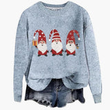 Pulls pour femmes : Pull Femme Manches Longues Col Rond in Gris 2 van Seroa