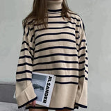 Pulls pour femmes : Pull Femme Col Roulé Oversize Décontracté in van Seroa