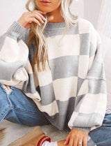Pulls pour femmes : Pull Femme Hiver Décontracté Automne in Gris Clair van Seroa