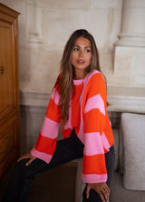 Autumn Collection : Pull Femme Rayé Coloré Polyester Autumn Collection in van Seroa