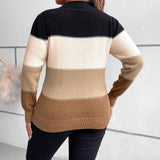 Pulls pour femmes : Pull Femme Col Rond Décontracté Rayé in van Seroa