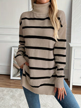 Autumn Collection : Pull Femme Rayé Confortable Maille Autumn Collection in van Seroa
