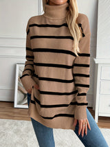 Autumn Collection : Pull Femme Rayé Confortable Maille Autumn Collection in van Seroa