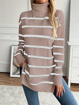 Autumn Collection : Pull Femme Rayé Confortable Maille Autumn Collection in van Seroa