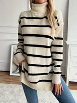 Autumn Collection : Pull Femme Rayé Confortable Maille Autumn Collection in van Seroa