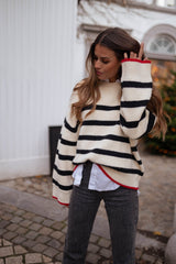 Autumn Collection : Pull Femme Manches Longues Rayé in van Seroa