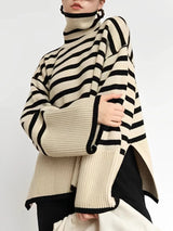 Pulls pour femmes : Pull Femme Coton Rayé in van Seroa