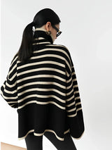 Pulls pour femmes : Pull Femme Coton Rayé in van Seroa