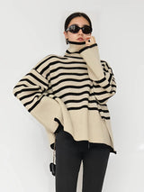 Pulls pour femmes : Pull Femme Coton Rayé in van Seroa