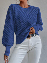Pulls pour femmes : Pull Femme Col Rond in Bleu van Seroa