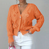 Pulls pour femmes : Pull Femme Torsadé Maille Confort in Orange van Seroa