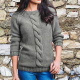 Autumn Collection : Pull Femme Manches Longues in Gris van Seroa