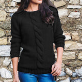 Autumn Collection : Pull Femme Manches Longues in Noir van Seroa