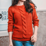Autumn Collection : Pull Femme Manches Longues in Orange van Seroa