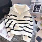 Pulls pour femmes : Pull Femme Demi-fermeture Éclair Maille in van Seroa
