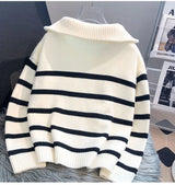 Pulls pour femmes : Pull Femme Demi-fermeture Éclair Maille in van Seroa