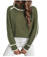 Autumn Collection : Pull Hiver Col Roulé Femme Maille Autumn Collection in Vert van Seroa