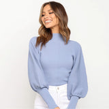 Pulls pour femmes : Pull Femme Laine Hiver in Bleu van Seroa