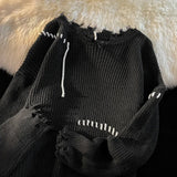 Pulls pour hommes : Pull Femme Hiver Maille Mode in Noir van Seroa