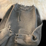 Pulls pour hommes : Pull Femme Hiver Maille Mode in Gris van Seroa