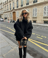 Autumn Collection : Pull Tricoté Oversize Femme Autumn Collection in Noir van Seroa