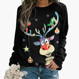 Pulls de Noël : Pull Femme Hiver Col Rond in Noir van Seroa
