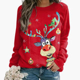 Pulls de Noël : Pull Femme Hiver Col Rond in Pourriture van Seroa
