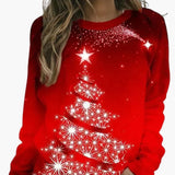 Pulls de Noël : Pull Femme Hiver Col Rond in Rose van Seroa