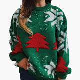 Pulls : Pull Femme Hiver Décontracté in Vert van Seroa