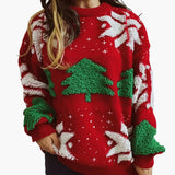 Pulls : Pull Femme Hiver Décontracté in Rouge van Seroa