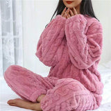 Vêtements de nuit et vêtements d'intérieur : Ensemble Femme Polaire Hiver in Rose Taille unique van Seroa