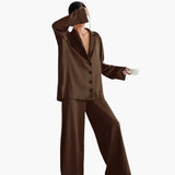 Pyjama pour femmes : Ensemble Femme Pyjama Confortable in Marron Thunder van Seroa