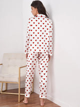 Pyjama pour femmes : Chemise Blanche Femme Manches Longues Imprimé in van Seroa